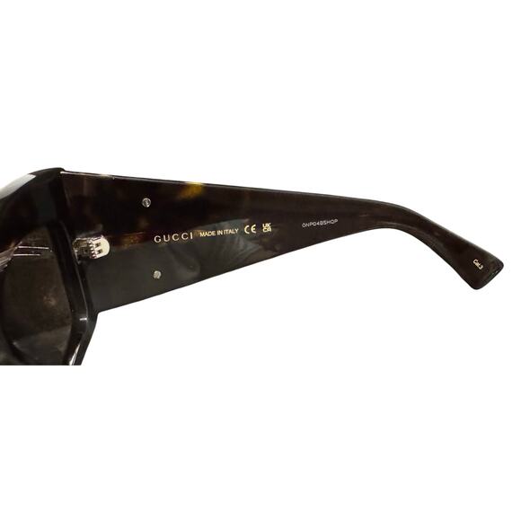 New Auth. Gucci Dark Tortoise Square Frame GG Logo Sunglasses Full Inclusive main image 7